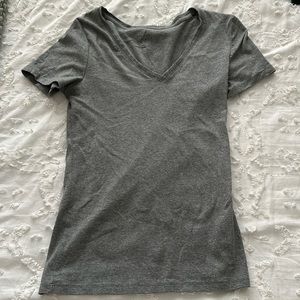 Grey v neck t shirt
